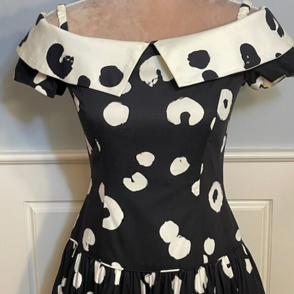 Lillie Rubin Vintage Hourglass Bombshell Fit & Flare Structured Cocktail Dress 0 - Picture 2 of 13